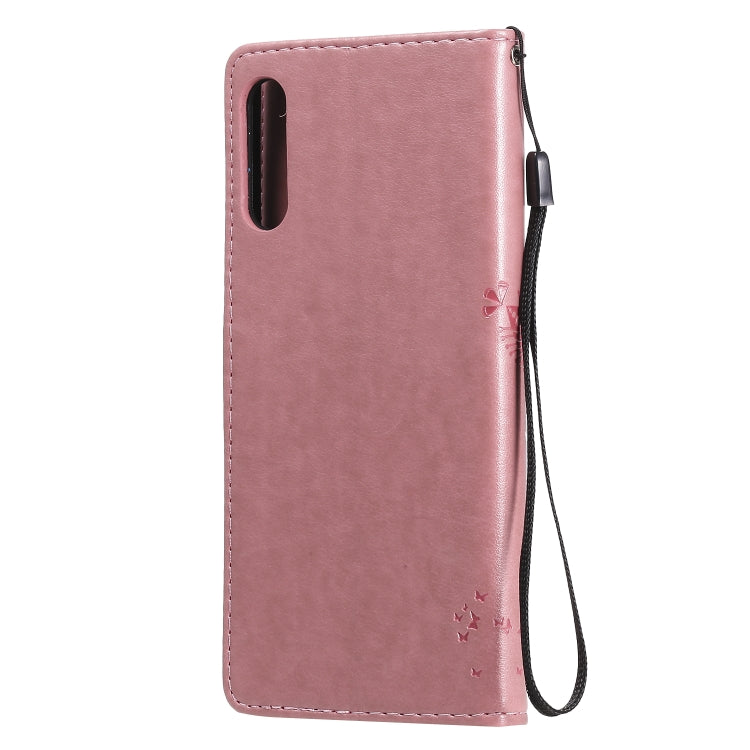 For Sony Xperia L4 Tree & Cat Embossed Pattern Horizontal Flip Leather Case with Holder & Card Slots & Wallet & Lanyard