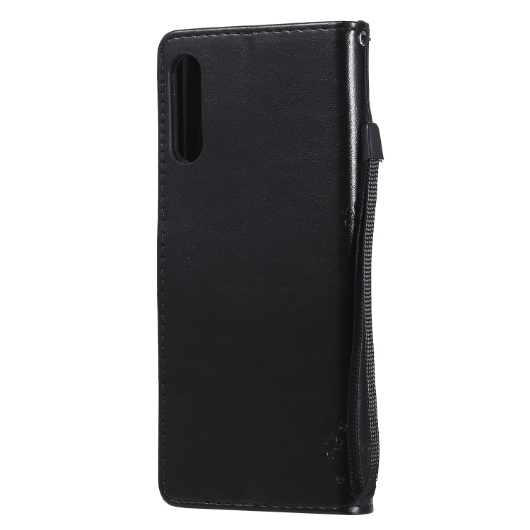 For Sony Xperia L4 Tree & Cat Embossed Pattern Horizontal Flip Leather Case with Holder & Card Slots & Wallet & Lanyard