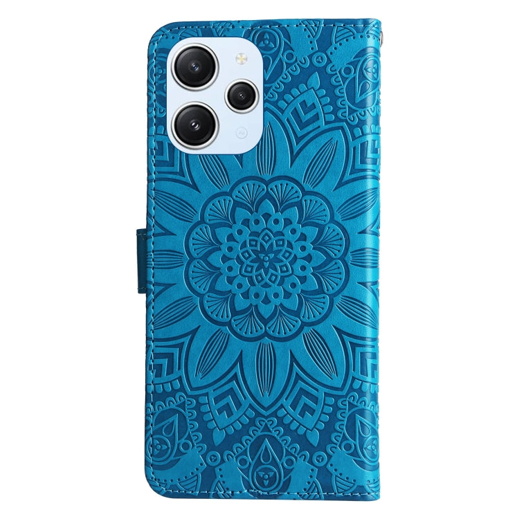 For Xiaomi Redmi 12 4G Embossed Sunflower Leather Phone Case