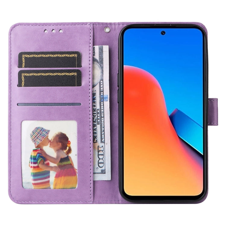 For Xiaomi Redmi 12 4G Embossed Sunflower Leather Phone Case