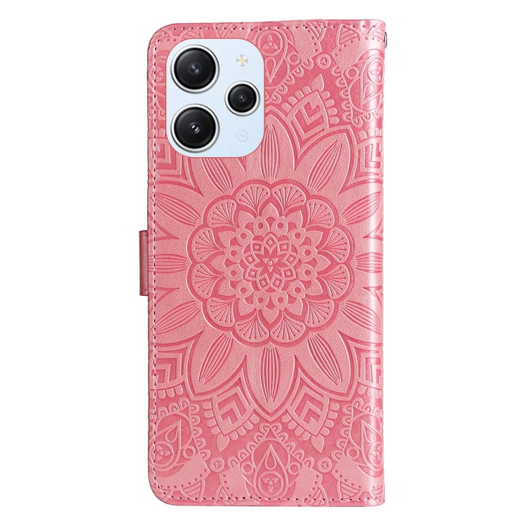 For Xiaomi Redmi 12 4G Embossed Sunflower Leather Phone Case