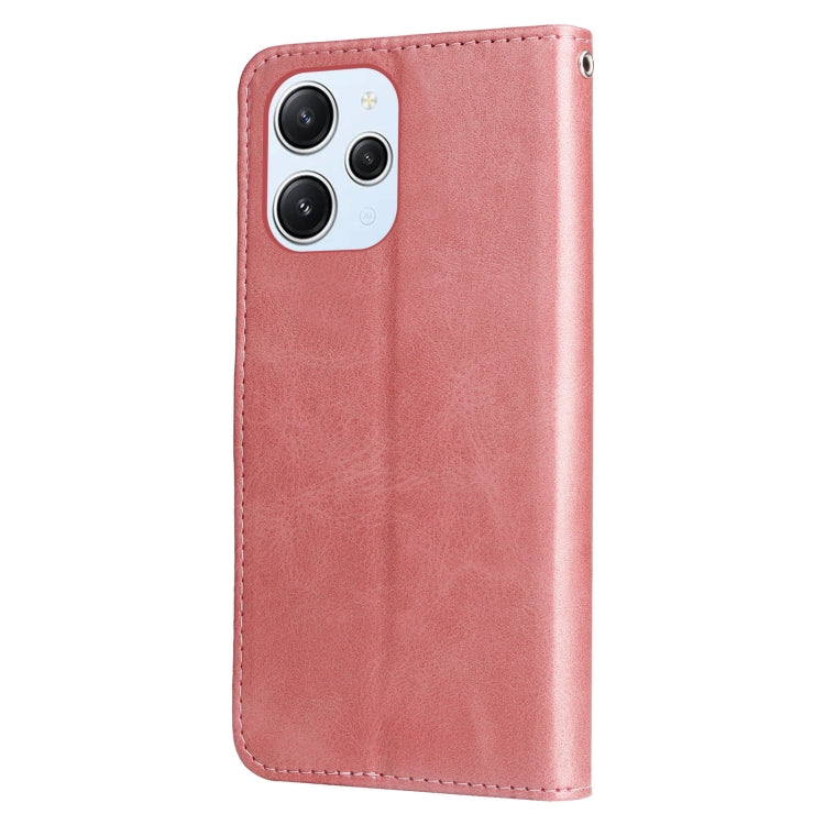 For Xiaomi Redmi 12 4G Fashion Calf Texture Zipper Leather Phone Case