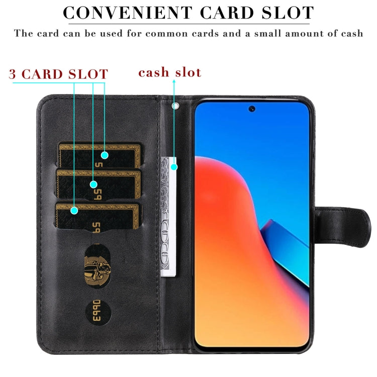 For Xiaomi Redmi 12 4G Fashion Calf Texture Zipper Leather Phone Case