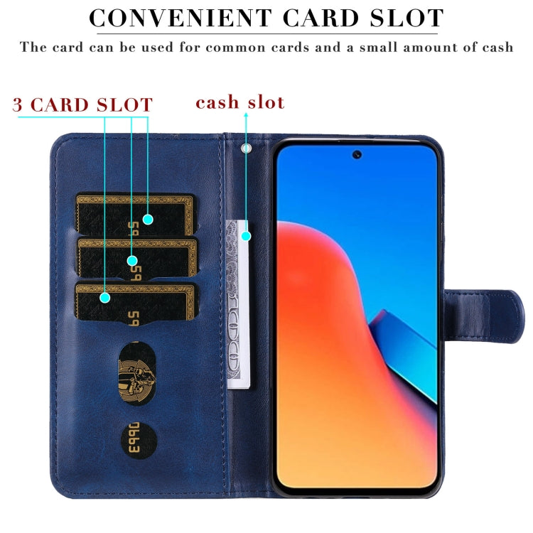 For Xiaomi Redmi 12 4G Fashion Calf Texture Zipper Leather Phone Case