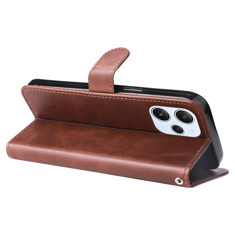 For Xiaomi Redmi 12 4G Fashion Calf Texture Zipper Leather Phone Case