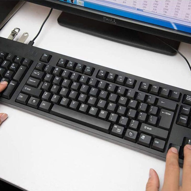 Wired USB Left Hand Keyboard with Dual HUB Function(Black)