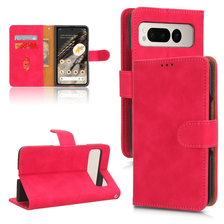 For Google Pixel Fold Skin Feel Magnetic Flip Leather Phone Case