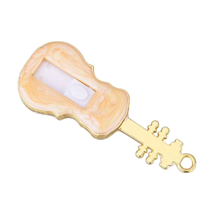 128GB Crystal Diamond Guitar Shape USB Flash Drive U Disk(White)