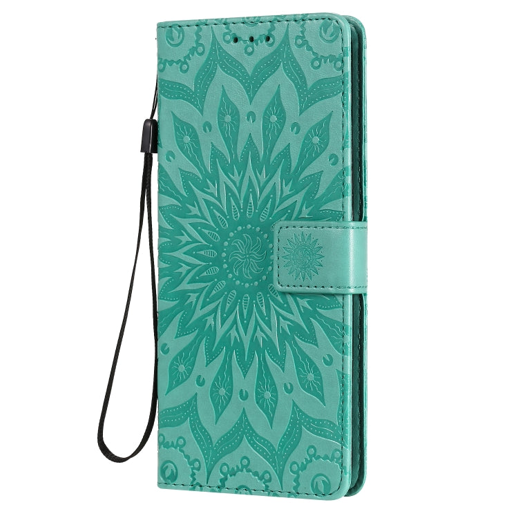 For LG V60 ThinQ 5G Embossed Sunflower Pattern Horizontal Flip PU Leather Case with Holder & Card Slots & Wallet & Lanyard