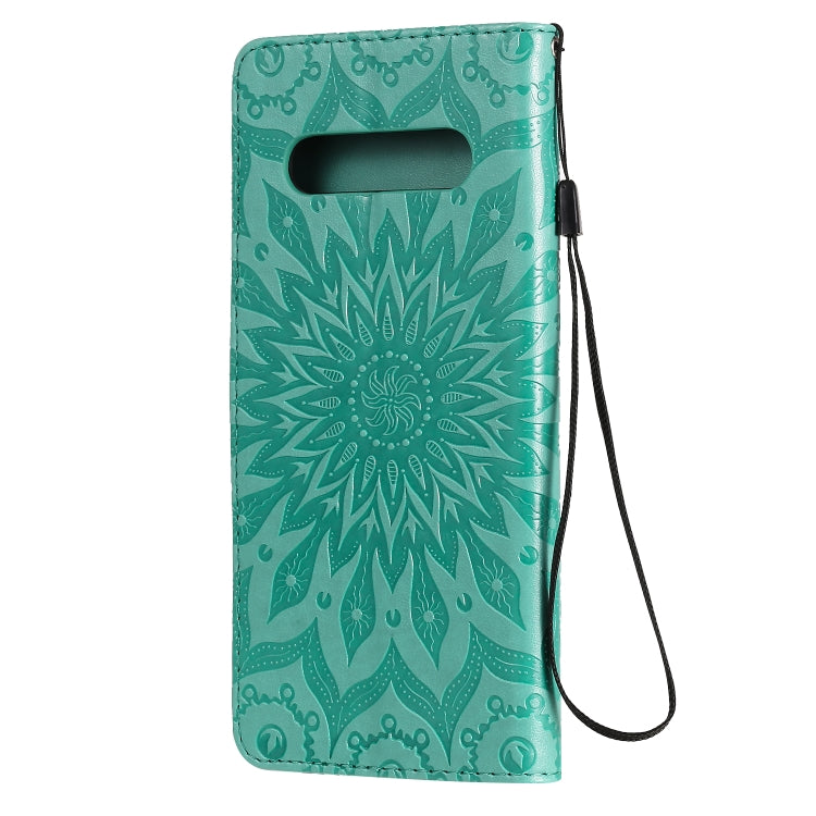 For LG V60 ThinQ 5G Embossed Sunflower Pattern Horizontal Flip PU Leather Case with Holder & Card Slots & Wallet & Lanyard