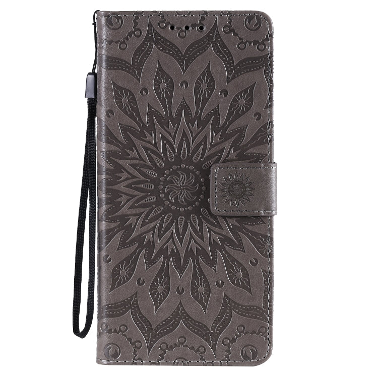 For LG V60 ThinQ 5G Embossed Sunflower Pattern Horizontal Flip PU Leather Case with Holder & Card Slots & Wallet & Lanyard