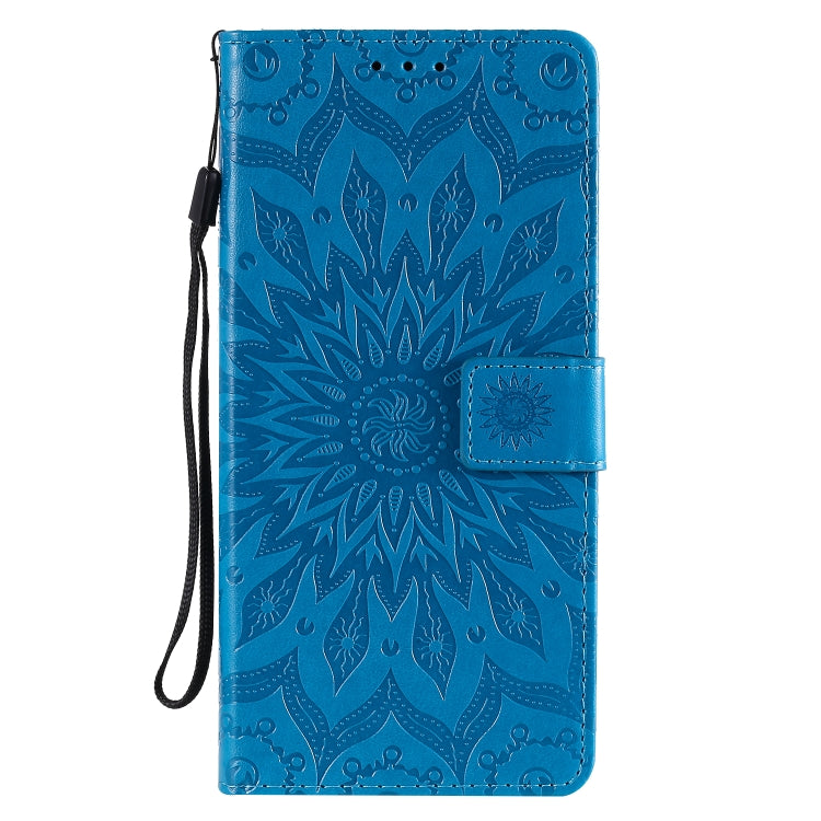 For LG V60 ThinQ 5G Embossed Sunflower Pattern Horizontal Flip PU Leather Case with Holder & Card Slots & Wallet & Lanyard