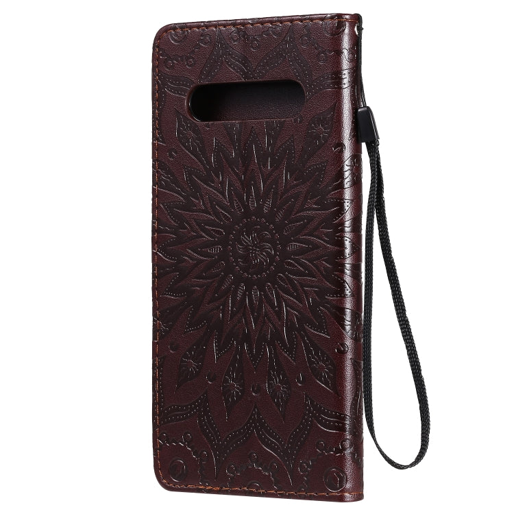 For LG V60 ThinQ 5G Embossed Sunflower Pattern Horizontal Flip PU Leather Case with Holder & Card Slots & Wallet & Lanyard