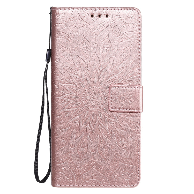 For LG V60 ThinQ 5G Embossed Sunflower Pattern Horizontal Flip PU Leather Case with Holder & Card Slots & Wallet & Lanyard