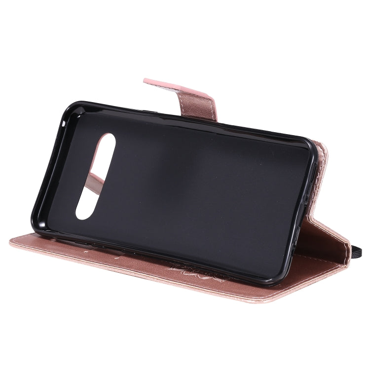 For LG V60 ThinQ 5G Embossed Sunflower Pattern Horizontal Flip PU Leather Case with Holder & Card Slots & Wallet & Lanyard