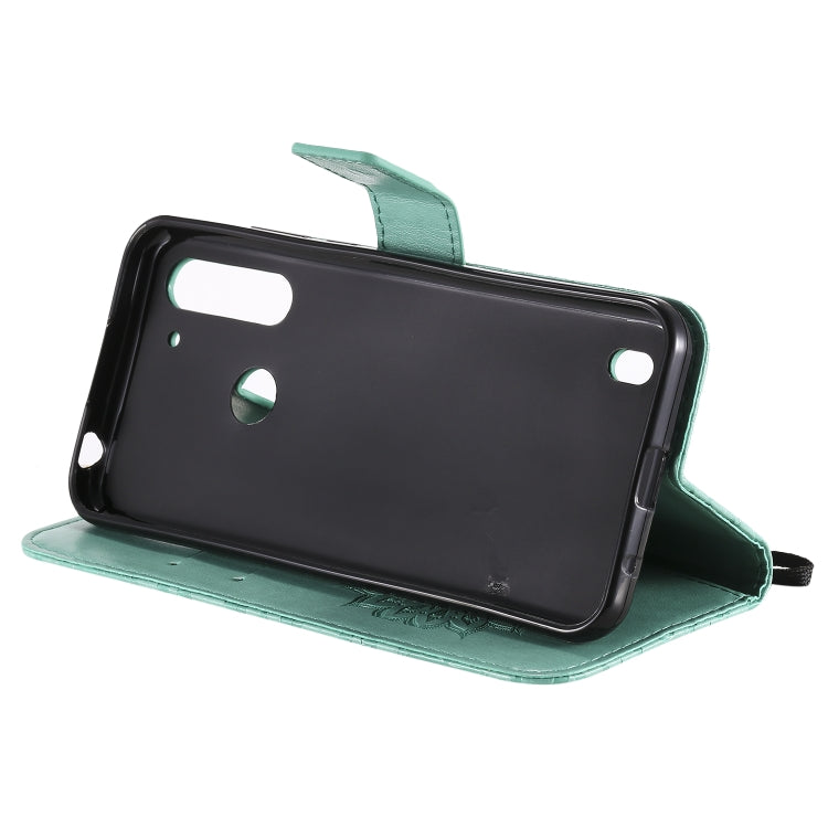 For Motorola Moto G8 Power Lite Embossed Sunflower Pattern Horizontal Flip PU Leather Case with Holder & Card Slots & Wallet & Lanyard