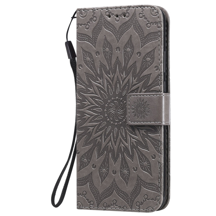 For Motorola Moto G8 Power Lite Embossed Sunflower Pattern Horizontal Flip PU Leather Case with Holder & Card Slots & Wallet & Lanyard