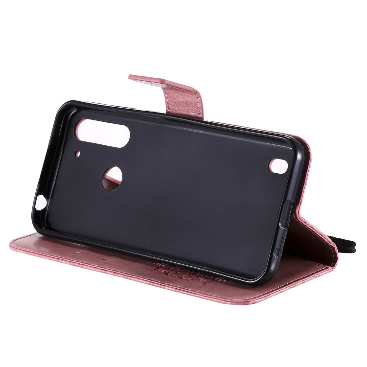 For Motorola Moto G8 Power Lite Embossed Sunflower Pattern Horizontal Flip PU Leather Case with Holder & Card Slots & Wallet & Lanyard