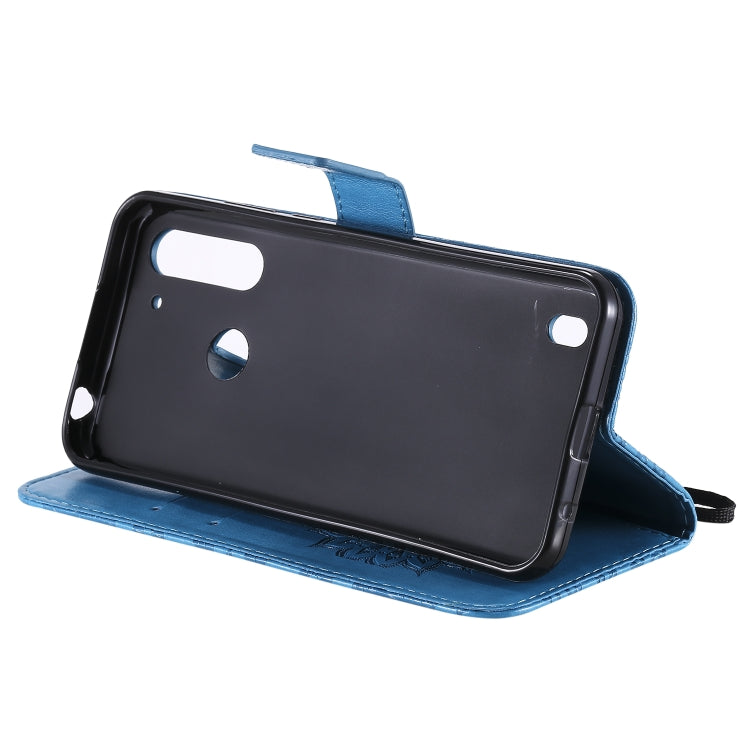 For Motorola Moto G8 Power Lite Embossed Sunflower Pattern Horizontal Flip PU Leather Case with Holder & Card Slots & Wallet & Lanyard