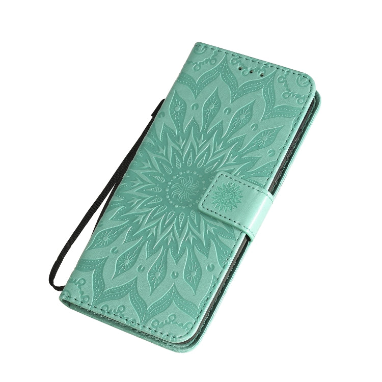 For Motorola Moto G Power Embossed Sunflower Pattern Horizontal Flip PU Leather Case with Holder & Card Slots & Wallet & Lanyard