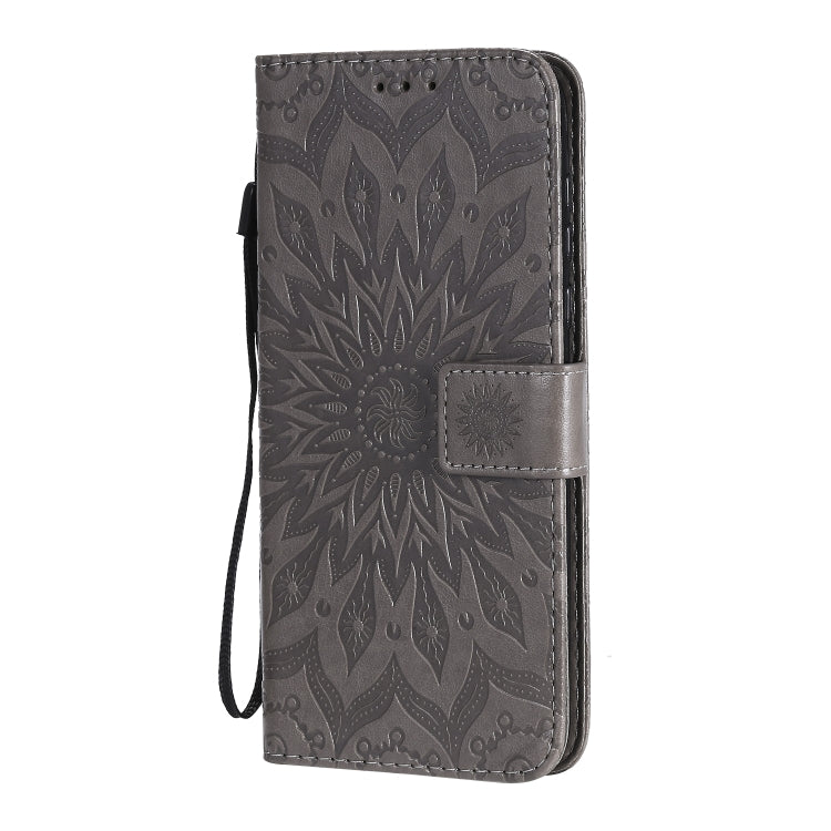 For Motorola Moto G Power Embossed Sunflower Pattern Horizontal Flip PU Leather Case with Holder & Card Slots & Wallet & Lanyard