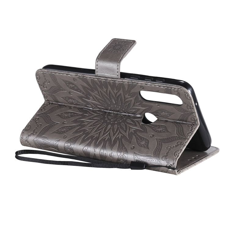 For Motorola Moto G Power Embossed Sunflower Pattern Horizontal Flip PU Leather Case with Holder & Card Slots & Wallet & Lanyard