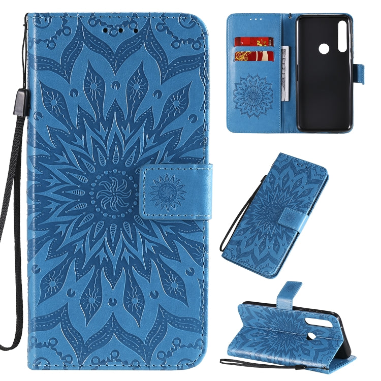 For Motorola Moto G Power Embossed Sunflower Pattern Horizontal Flip PU Leather Case with Holder & Card Slots & Wallet & Lanyard