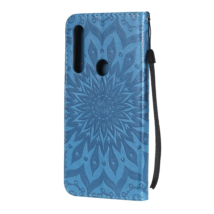 For Motorola Moto G Power Embossed Sunflower Pattern Horizontal Flip PU Leather Case with Holder & Card Slots & Wallet & Lanyard