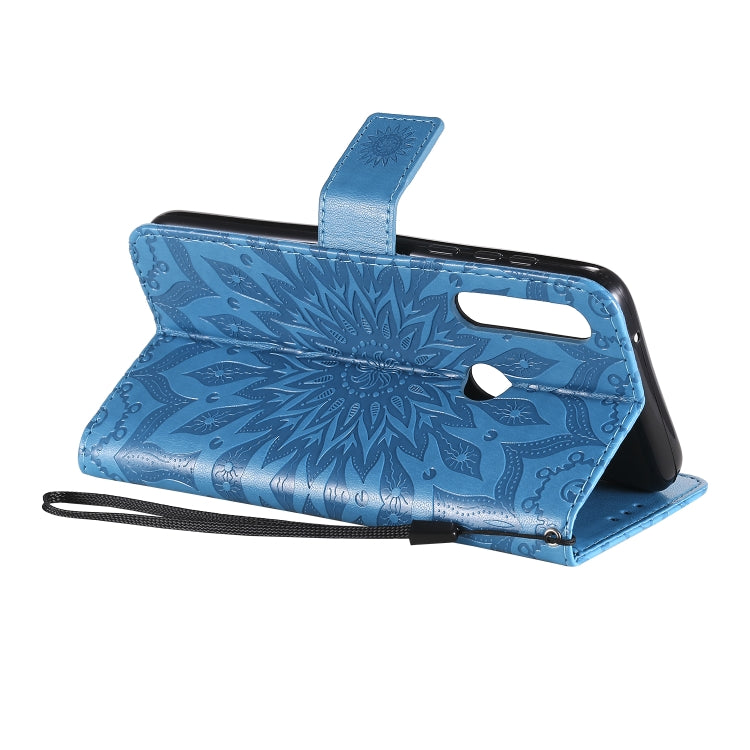 For Motorola Moto G Power Embossed Sunflower Pattern Horizontal Flip PU Leather Case with Holder & Card Slots & Wallet & Lanyard