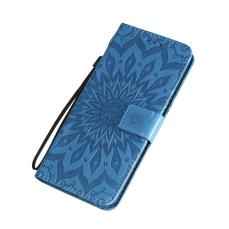 For Motorola Moto G Power Embossed Sunflower Pattern Horizontal Flip PU Leather Case with Holder & Card Slots & Wallet & Lanyard