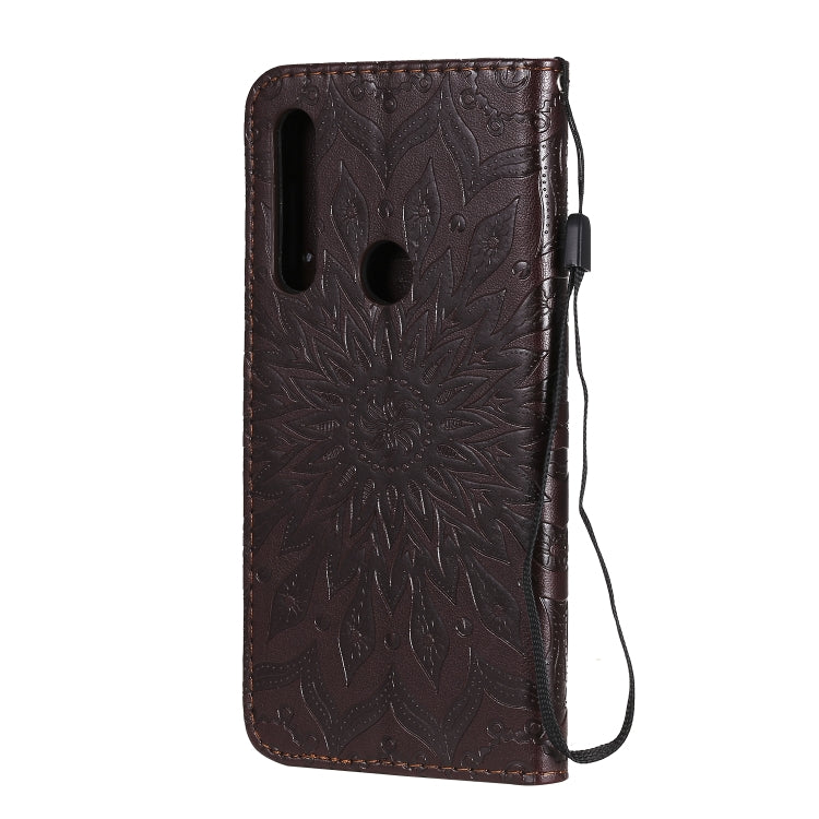 For Motorola Moto G Power Embossed Sunflower Pattern Horizontal Flip PU Leather Case with Holder & Card Slots & Wallet & Lanyard