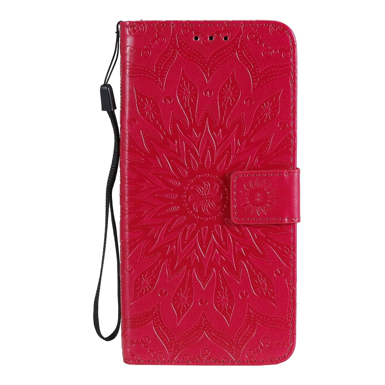 For Motorola Moto G Power Embossed Sunflower Pattern Horizontal Flip PU Leather Case with Holder & Card Slots & Wallet & Lanyard