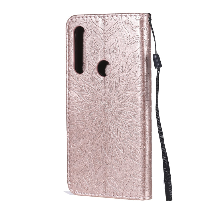 For Motorola Moto G Power Embossed Sunflower Pattern Horizontal Flip PU Leather Case with Holder & Card Slots & Wallet & Lanyard