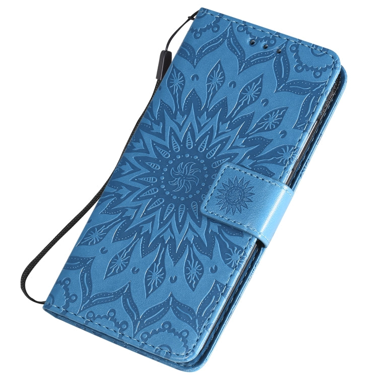 For Nokia 1.3 Embossed Sunflower Pattern Horizontal Flip PU Leather Case with Holder & Card Slots & Wallet & Lanyard