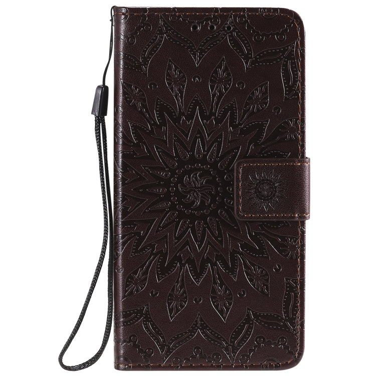 For Nokia 1.3 Embossed Sunflower Pattern Horizontal Flip PU Leather Case with Holder & Card Slots & Wallet & Lanyard