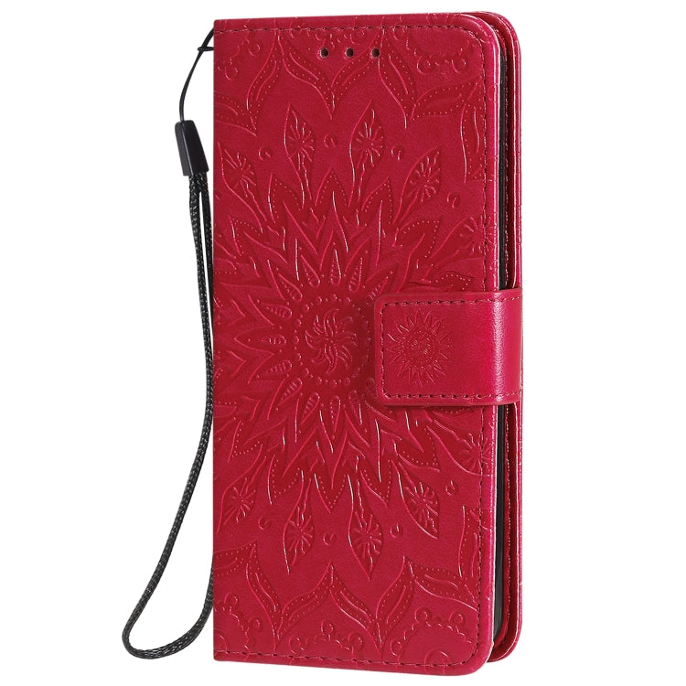 For Nokia 1.3 Embossed Sunflower Pattern Horizontal Flip PU Leather Case with Holder & Card Slots & Wallet & Lanyard