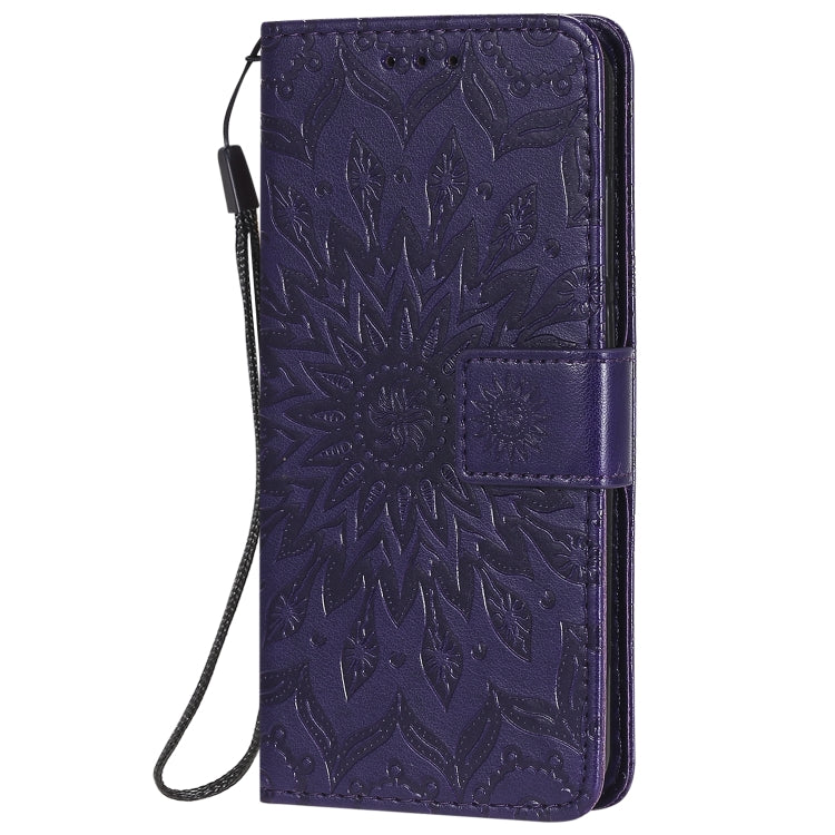 For Nokia 1.3 Embossed Sunflower Pattern Horizontal Flip PU Leather Case with Holder & Card Slots & Wallet & Lanyard