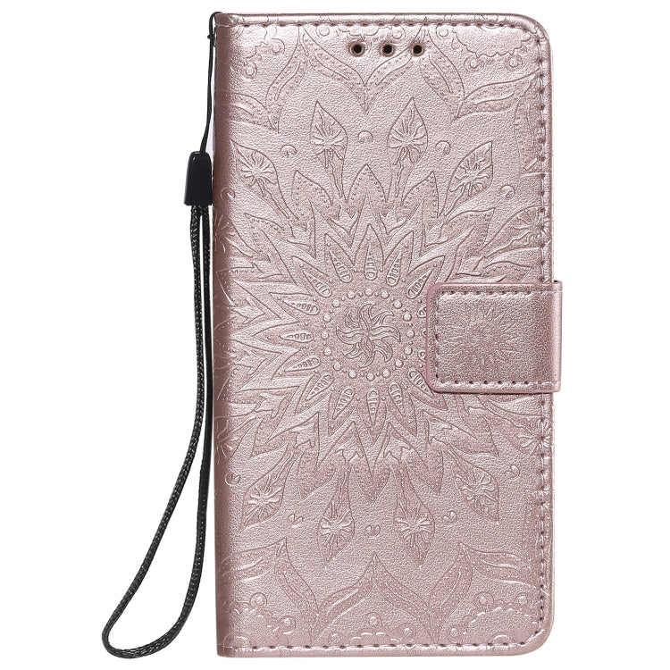 For Nokia 1.3 Embossed Sunflower Pattern Horizontal Flip PU Leather Case with Holder & Card Slots & Wallet & Lanyard