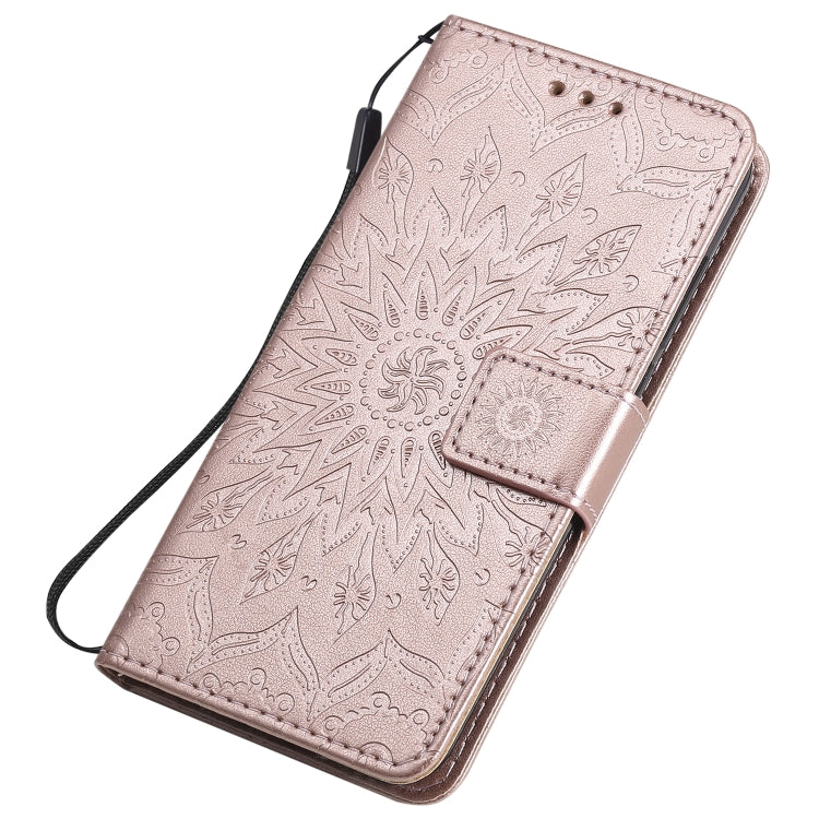 For Nokia 1.3 Embossed Sunflower Pattern Horizontal Flip PU Leather Case with Holder & Card Slots & Wallet & Lanyard