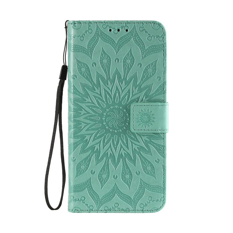 For OPPO Realme 6 Embossed Sunflower Pattern Horizontal Flip PU Leather Case with Holder & Card Slots & Wallet & Lanyard