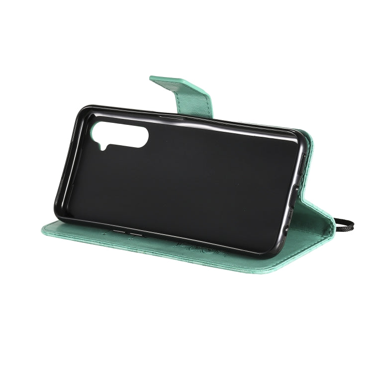 For OPPO Realme 6 Embossed Sunflower Pattern Horizontal Flip PU Leather Case with Holder & Card Slots & Wallet & Lanyard