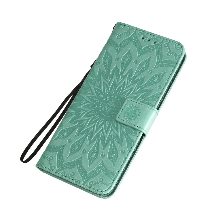 For OPPO Realme 6 Embossed Sunflower Pattern Horizontal Flip PU Leather Case with Holder & Card Slots & Wallet & Lanyard