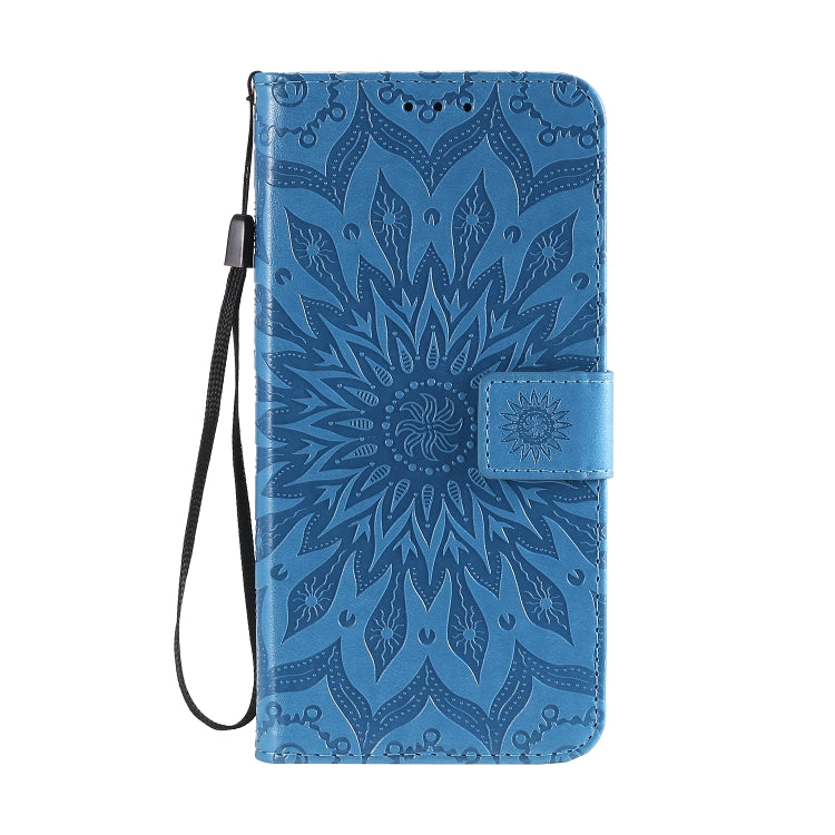 For OPPO Realme 6 Embossed Sunflower Pattern Horizontal Flip PU Leather Case with Holder & Card Slots & Wallet & Lanyard