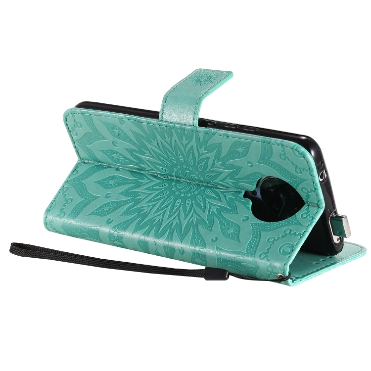 For Xiaomi Redmi K30 Pro Embossed Sunflower Pattern Horizontal Flip PU Leather Case with Holder & Card Slots & Wallet & Lanyard