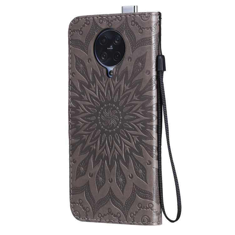 For Xiaomi Redmi K30 Pro Embossed Sunflower Pattern Horizontal Flip PU Leather Case with Holder & Card Slots & Wallet & Lanyard