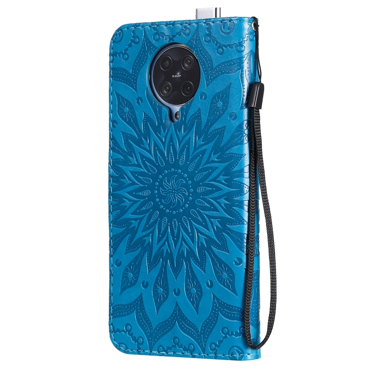 For Xiaomi Redmi K30 Pro Embossed Sunflower Pattern Horizontal Flip PU Leather Case with Holder & Card Slots & Wallet & Lanyard