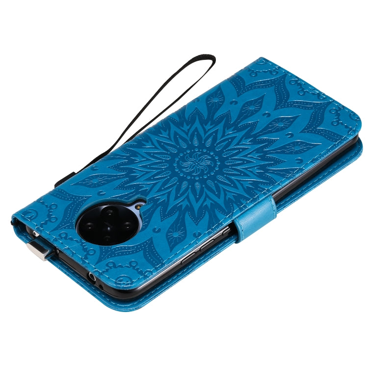 For Xiaomi Redmi K30 Pro Embossed Sunflower Pattern Horizontal Flip PU Leather Case with Holder & Card Slots & Wallet & Lanyard