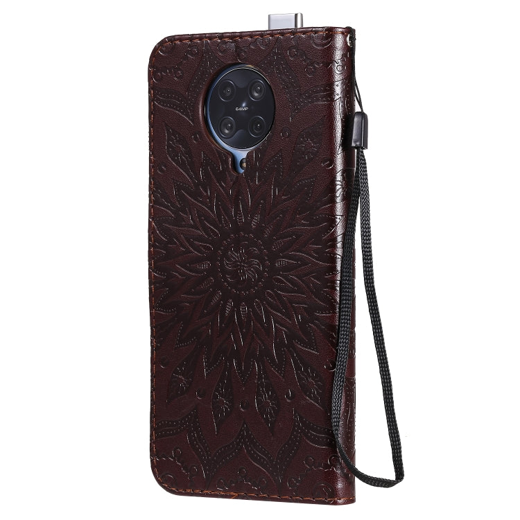 For Xiaomi Redmi K30 Pro Embossed Sunflower Pattern Horizontal Flip PU Leather Case with Holder & Card Slots & Wallet & Lanyard