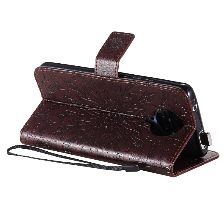 For Xiaomi Redmi K30 Pro Embossed Sunflower Pattern Horizontal Flip PU Leather Case with Holder & Card Slots & Wallet & Lanyard