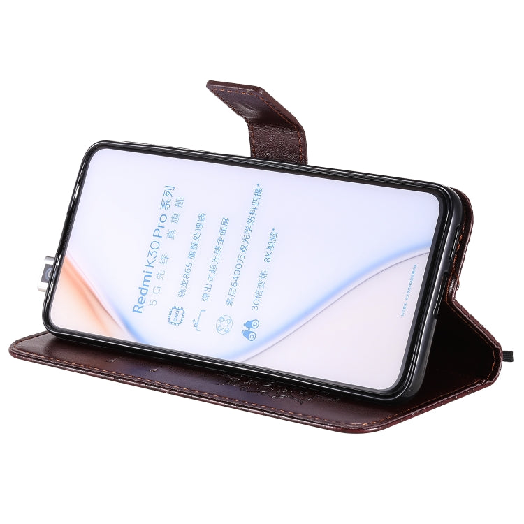 For Xiaomi Redmi K30 Pro Embossed Sunflower Pattern Horizontal Flip PU Leather Case with Holder & Card Slots & Wallet & Lanyard